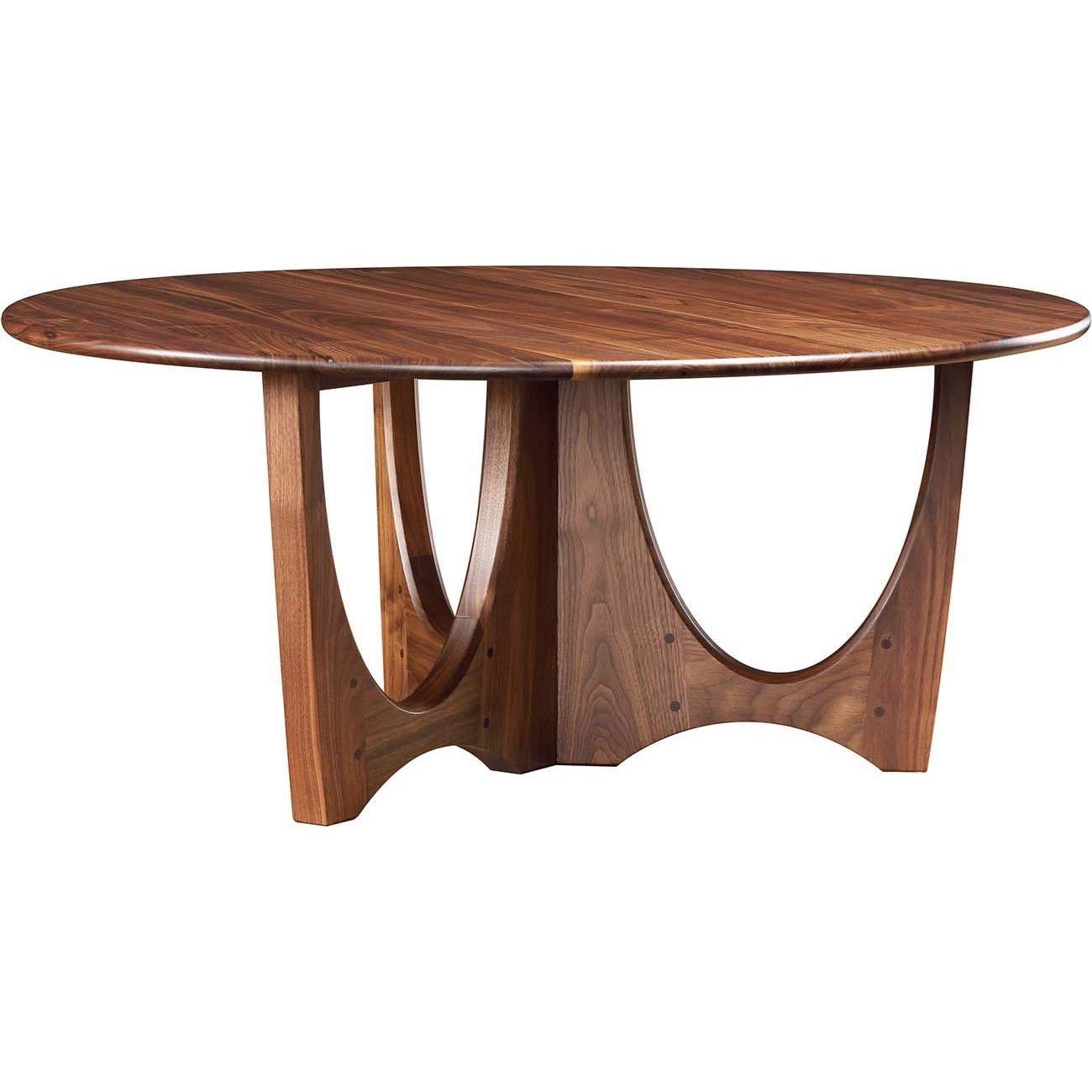 Stickley Walnut Grove Solid Wood Round Cocktail Table Williams & Kay